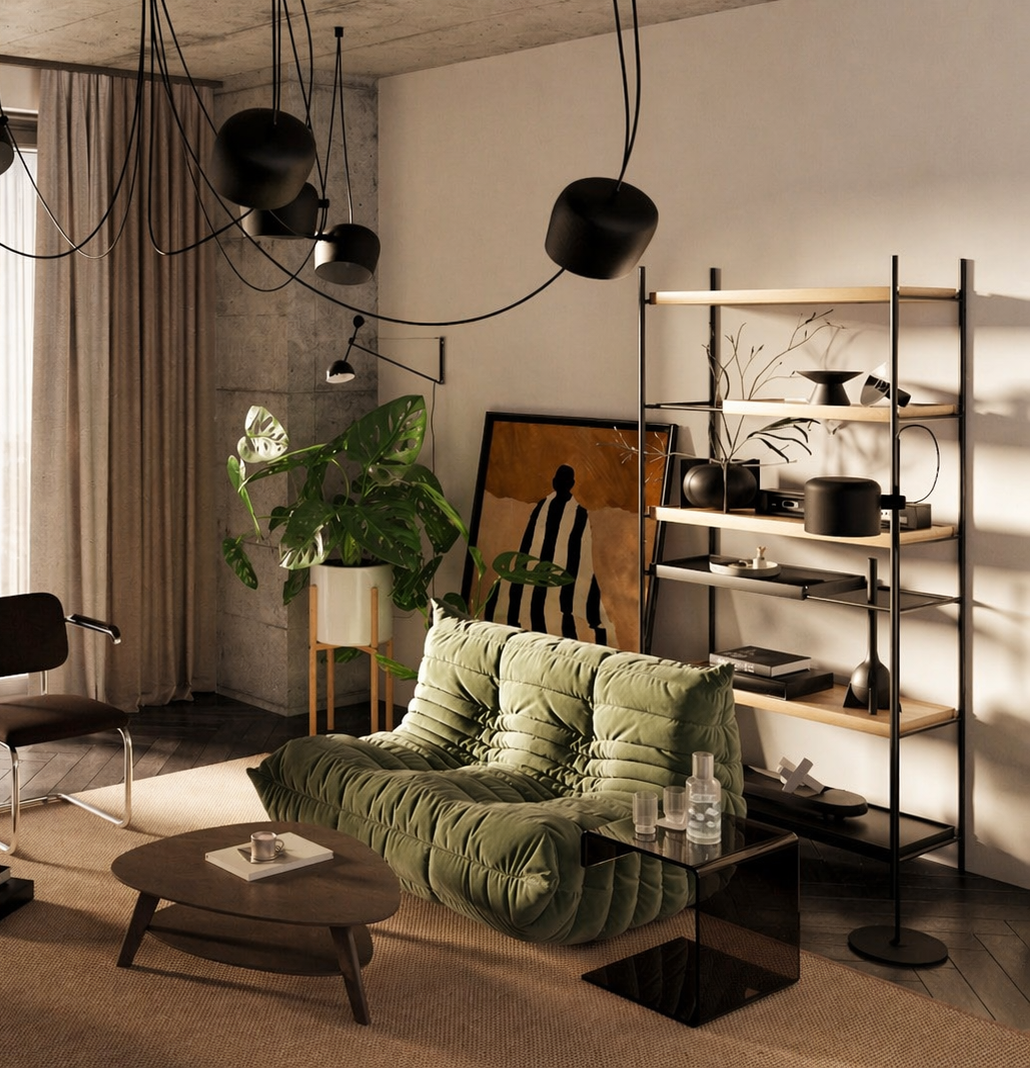 Industrial Vibes | Living Room Interior Design-11