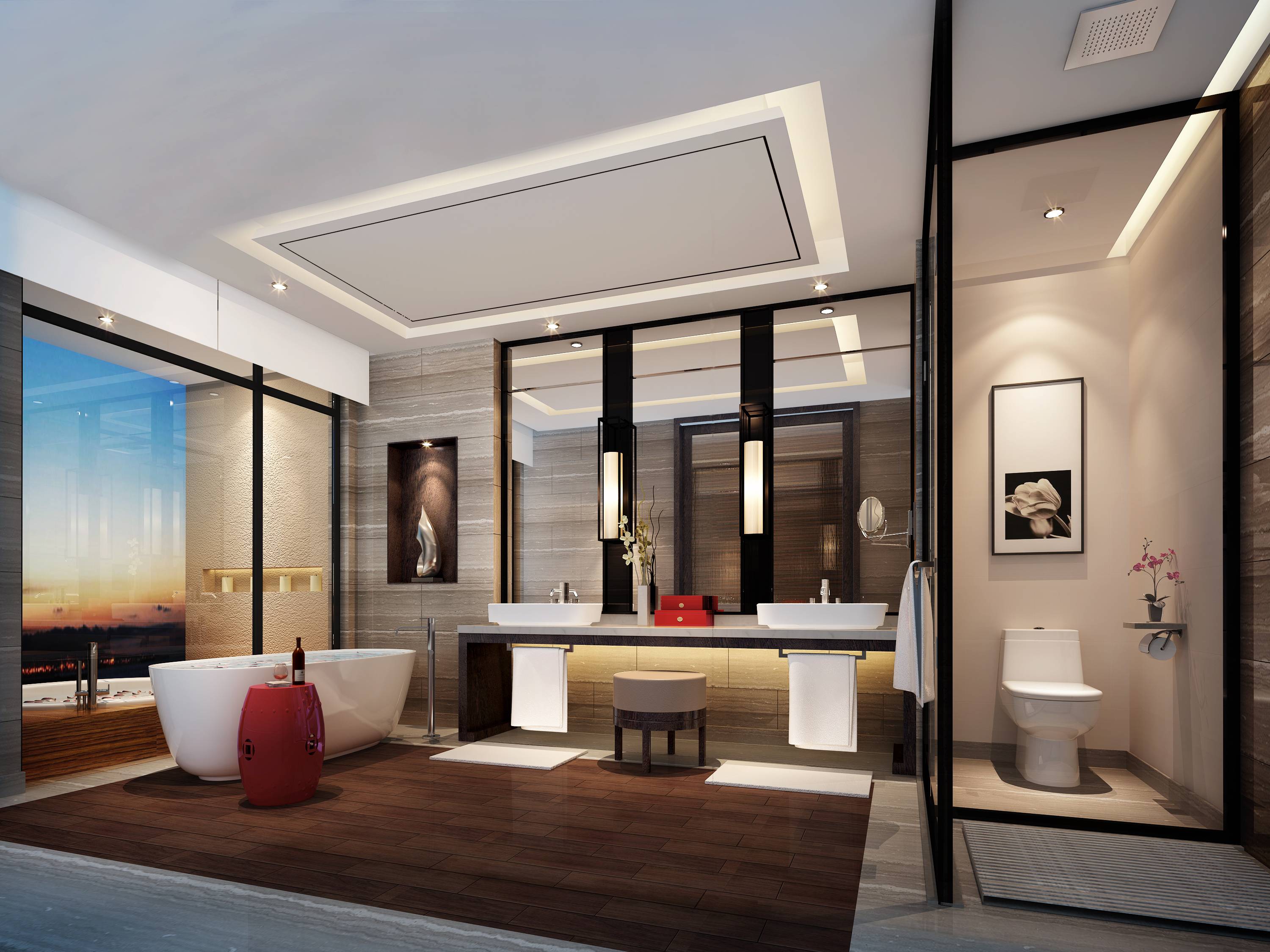 新中式 中式古典 奢华家装别墅样板房-5-10