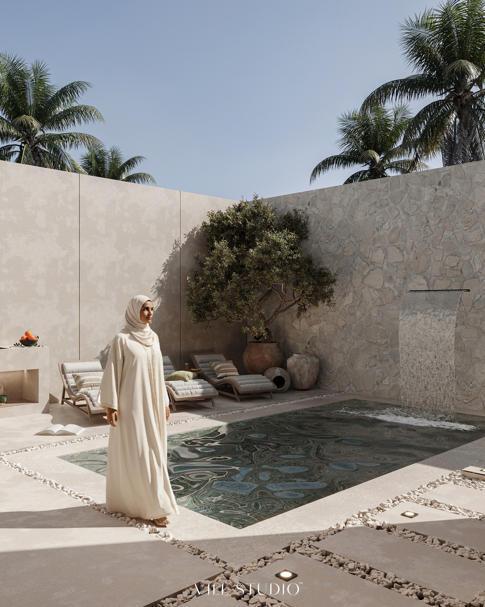 沙特阿拉伯别墅花园景观设计丨沙特阿拉伯丨Vill Studio™-19