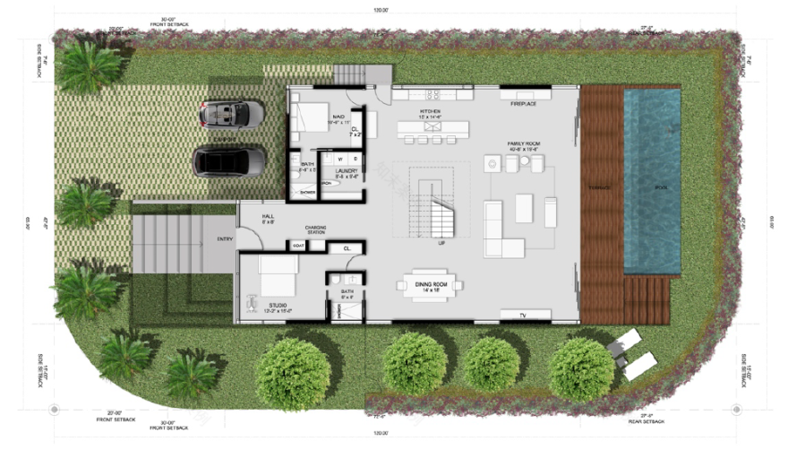 迈阿密棕榈岛上的私人住宅 | 自然光与水景的完美融合-33