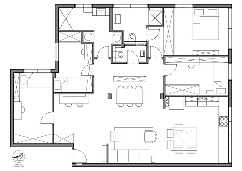 �וכבת השדרה家庭温馨住宅室内设计丨以色列丨室内设计  雅艾尔·戈尔比茨,家居造型  住户-49