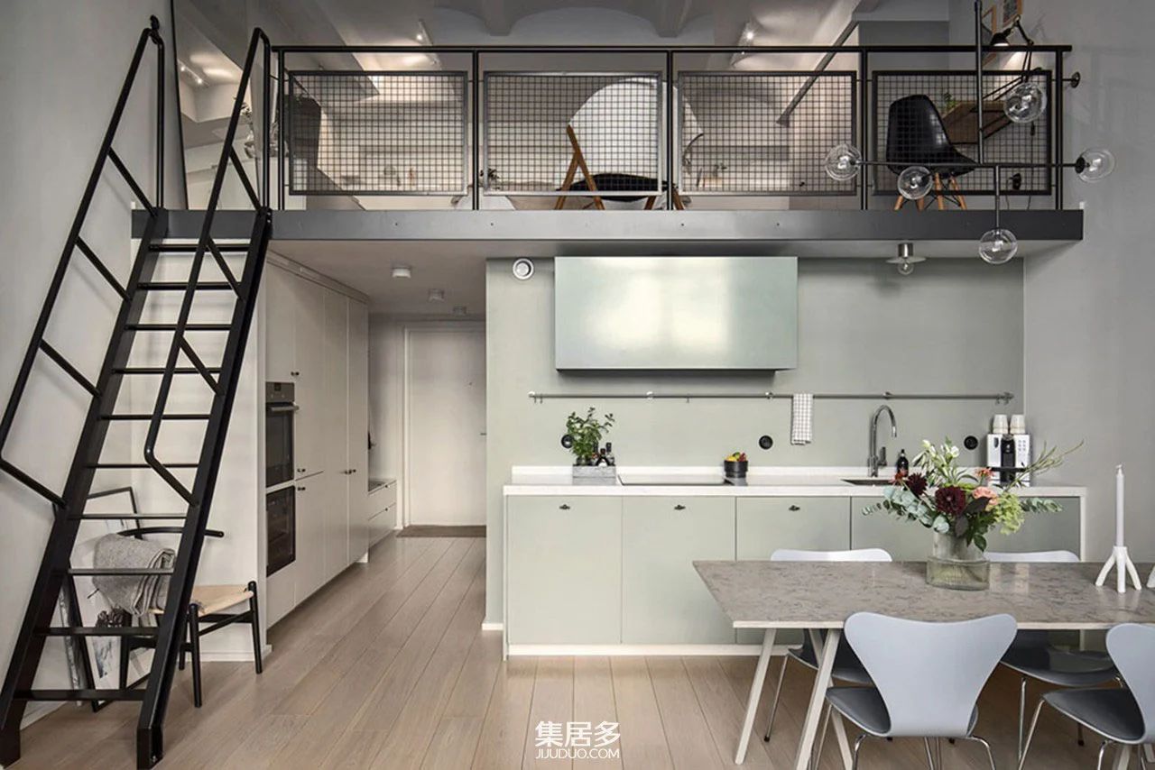 斯德哥尔摩小而时尚的单色阁楼丨瑞典斯德哥尔摩-15