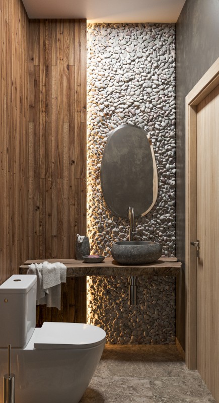 带休息区的桑拿房室内设计-22