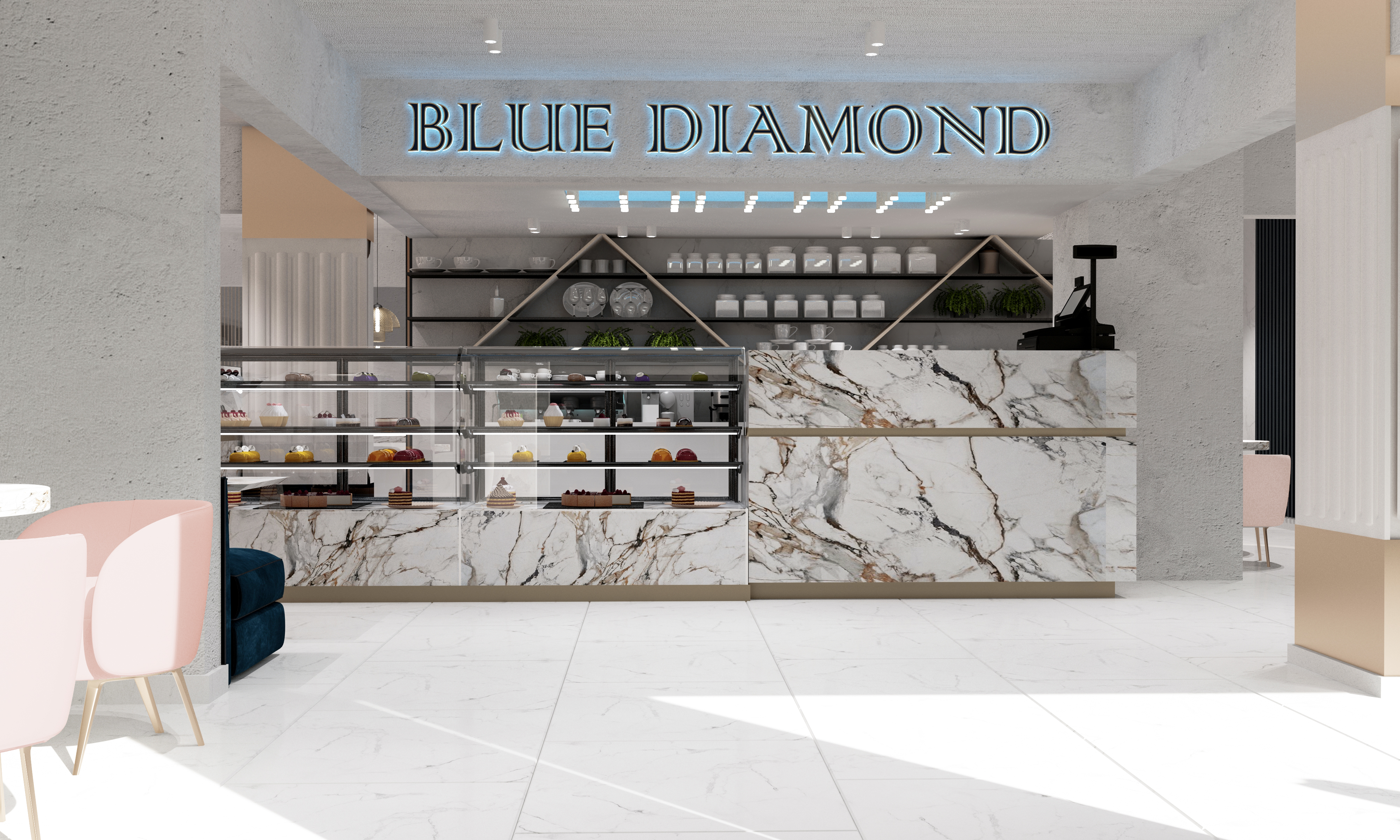BLUE DIAMOND 咖啡店室内设计丨阿联酋阿布扎比-22