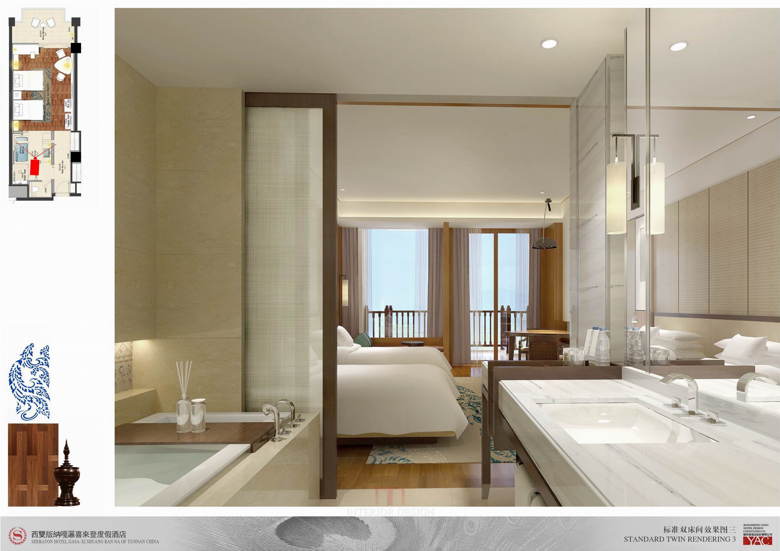 YAC   云南西双版纳喜来登度假酒店样板房概念-11