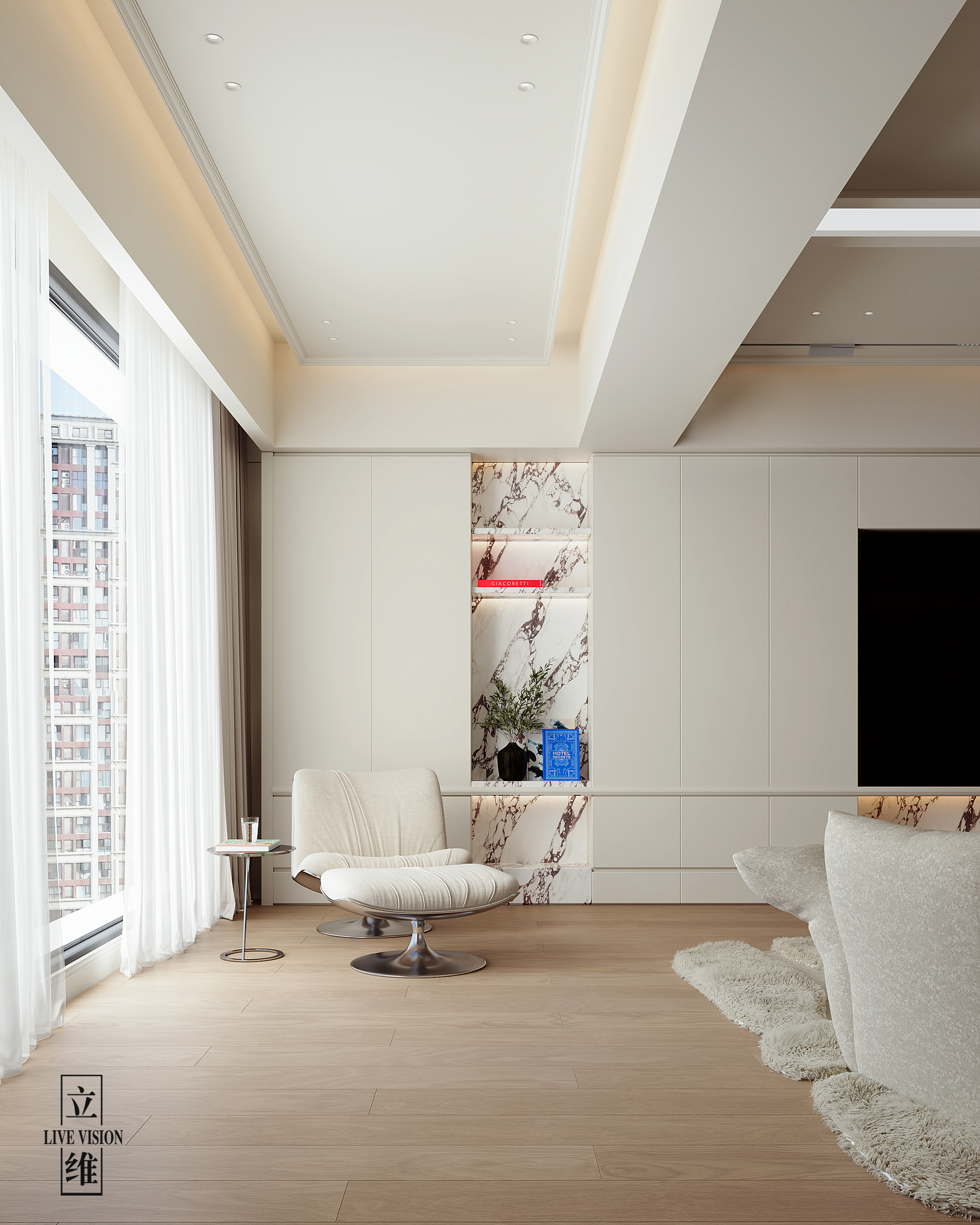 近期渲染 现代奶油风-4