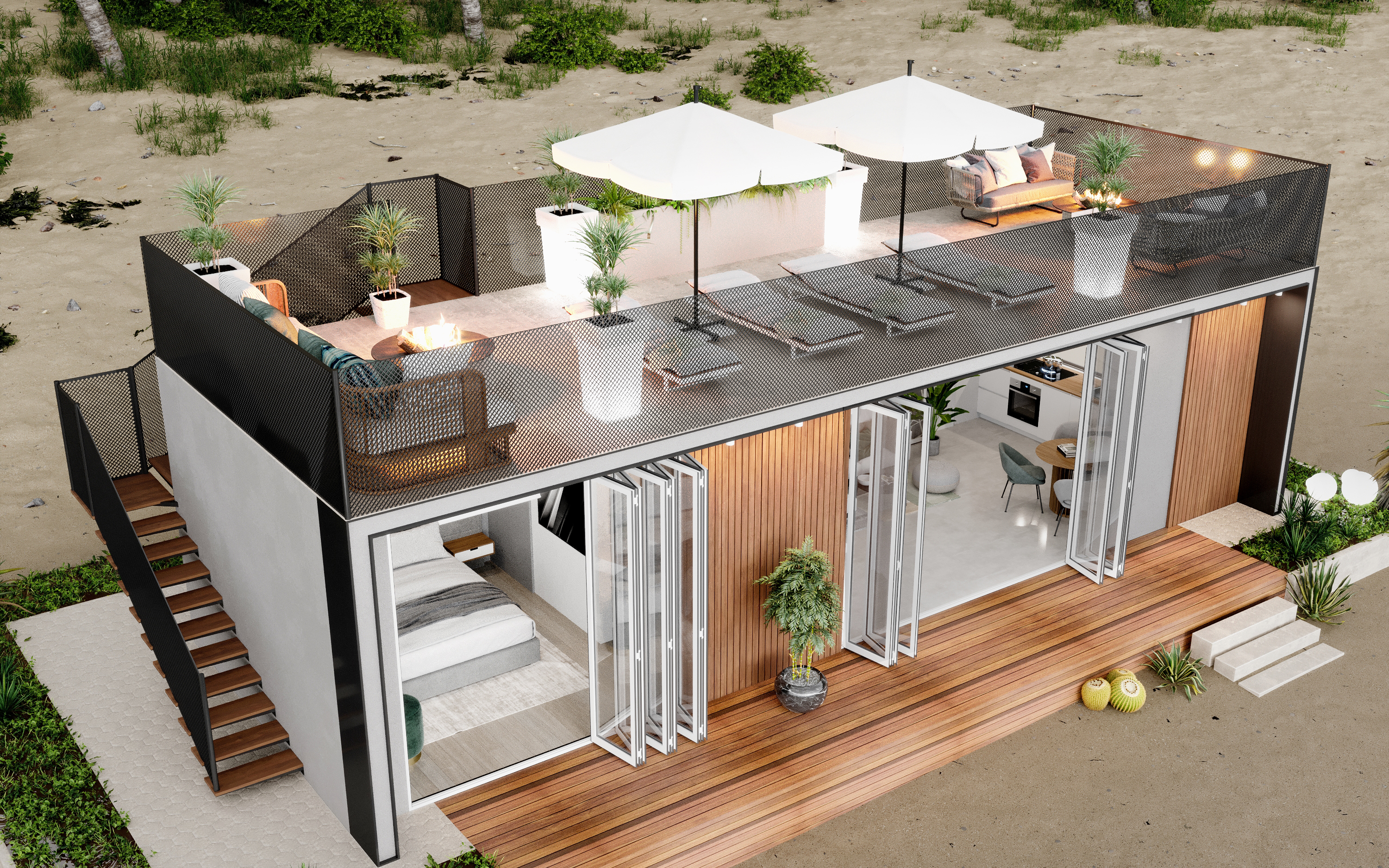 Modern Movable Cabinet with Flexible Interior Design-9