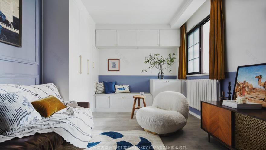 独居女孩的蓝色谧境 · 舒适公寓设计-14