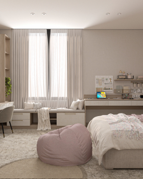Girly Bedroom + Bathroom