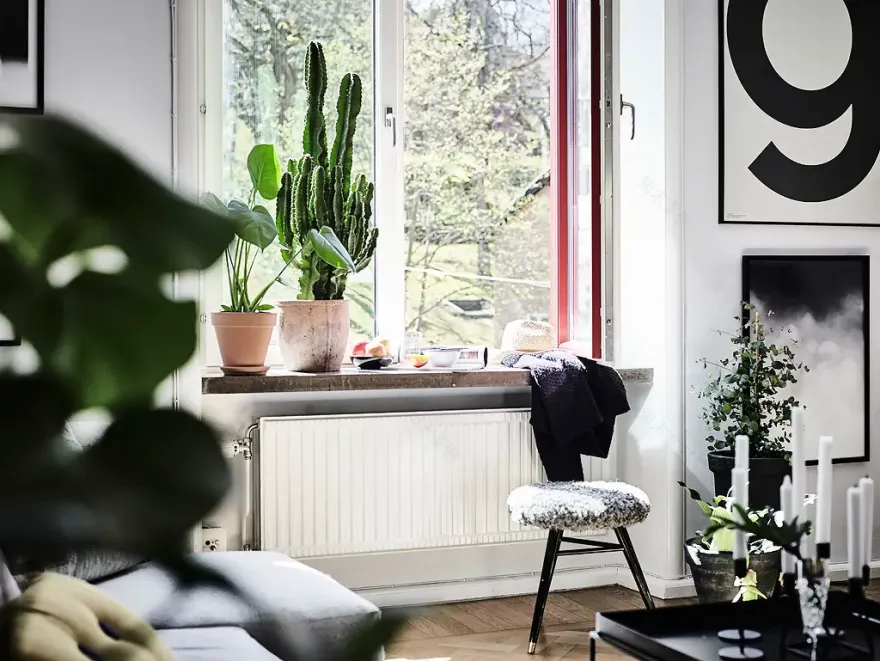 复古公寓的棋盘格厨房设计-16