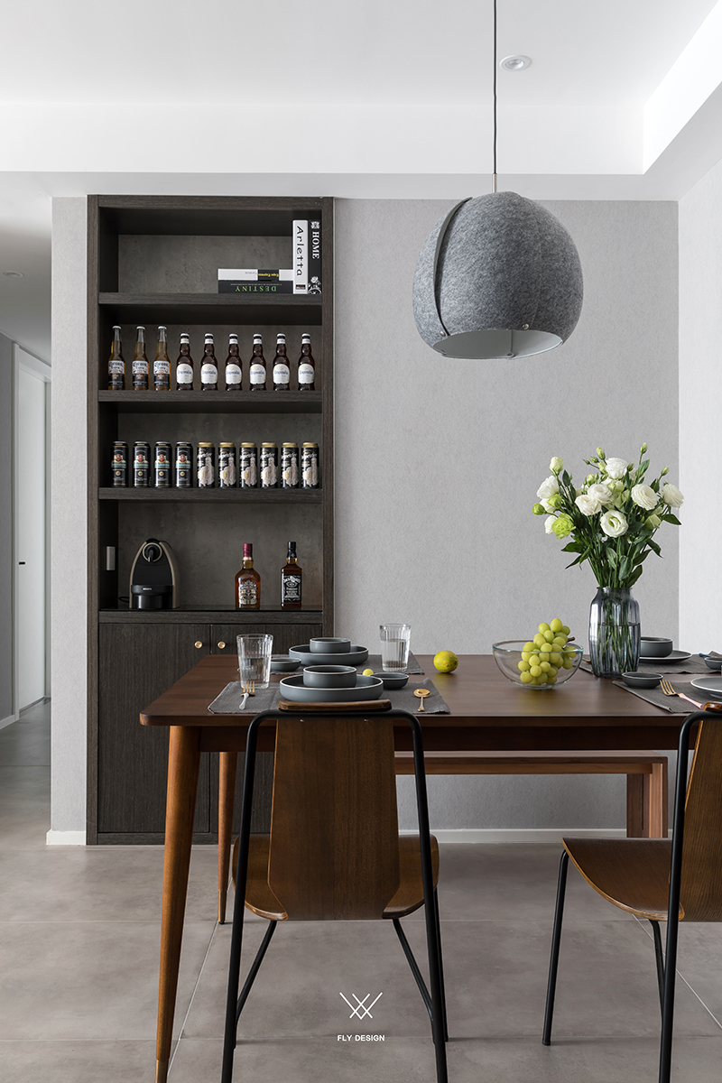 江南国际城 110㎡休闲北欧风设计,木元素与灰色基调的完美融合-14