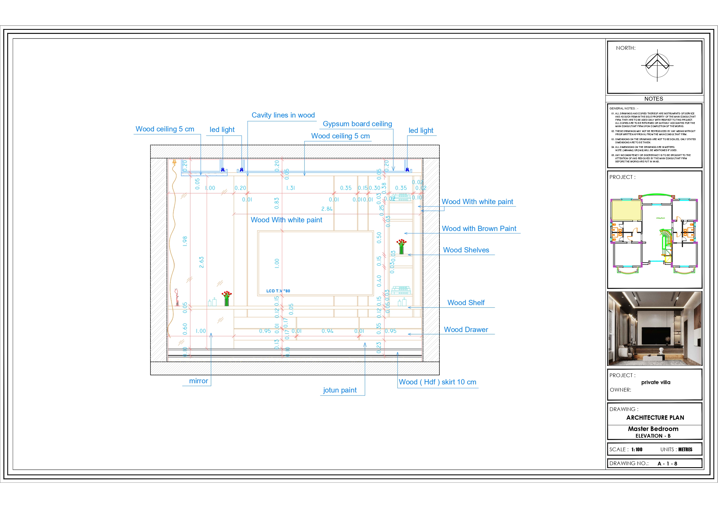 Shop drawings for Bedroom-4