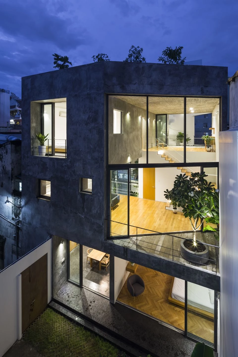 越南密集住宅区的三维花园住宅-16