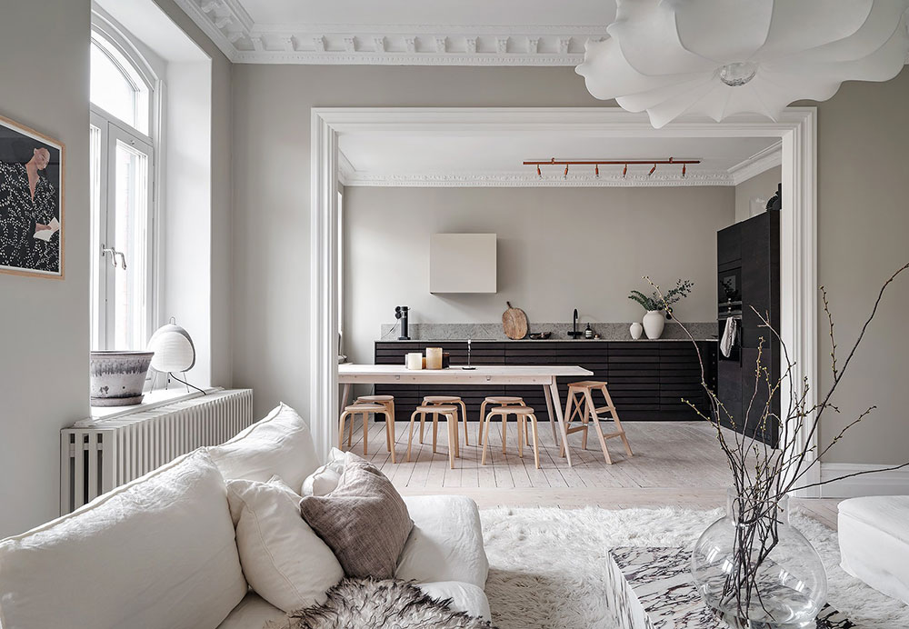 瑞典哥德堡独特公寓设计，古典与现代的完美融合-3