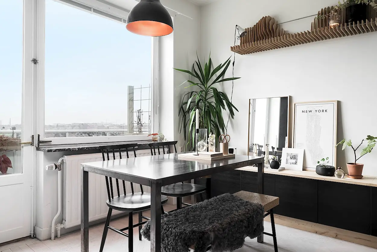 黑墙之魅 | 大胆尝试的小户型瑞典公寓-6