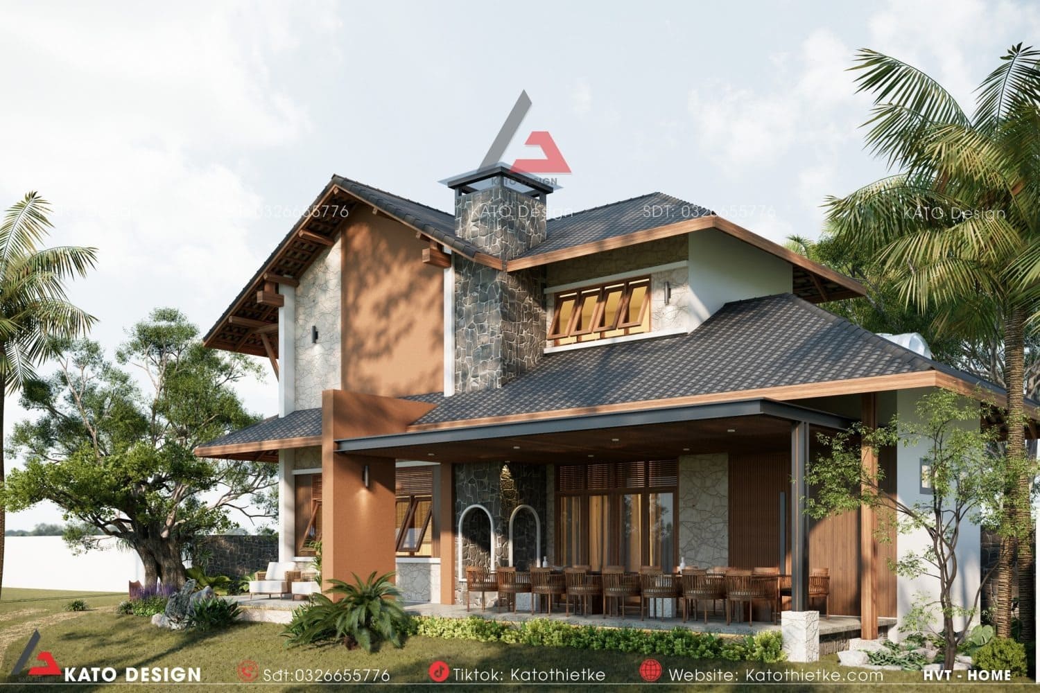 天别墅（这里TIẾN根据越南语发音音译为天，具体可根据实际对应的含义调整） 丨KATO THIẾT KẾ-1