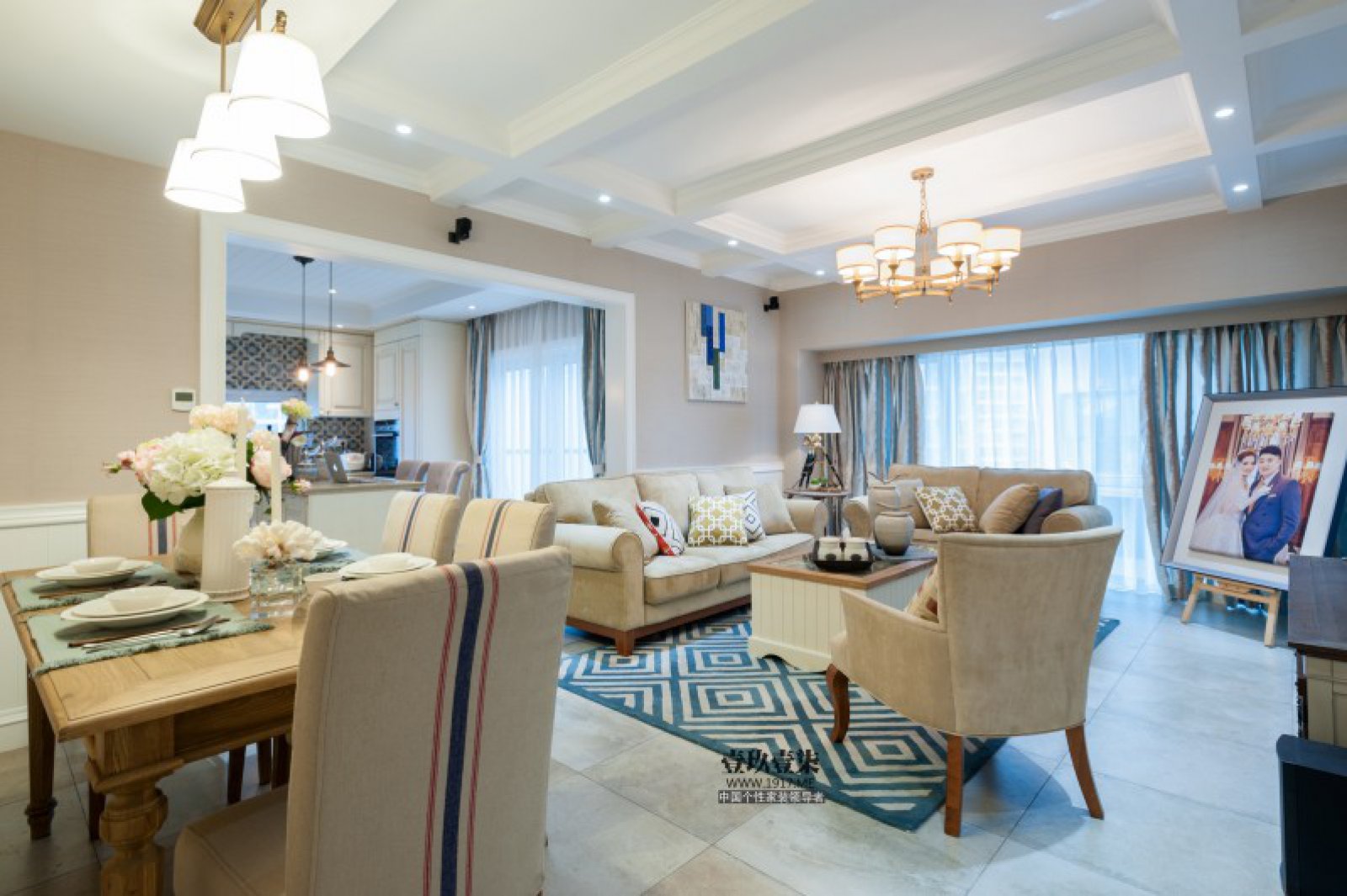 143㎡摩登美式住宅设计-4