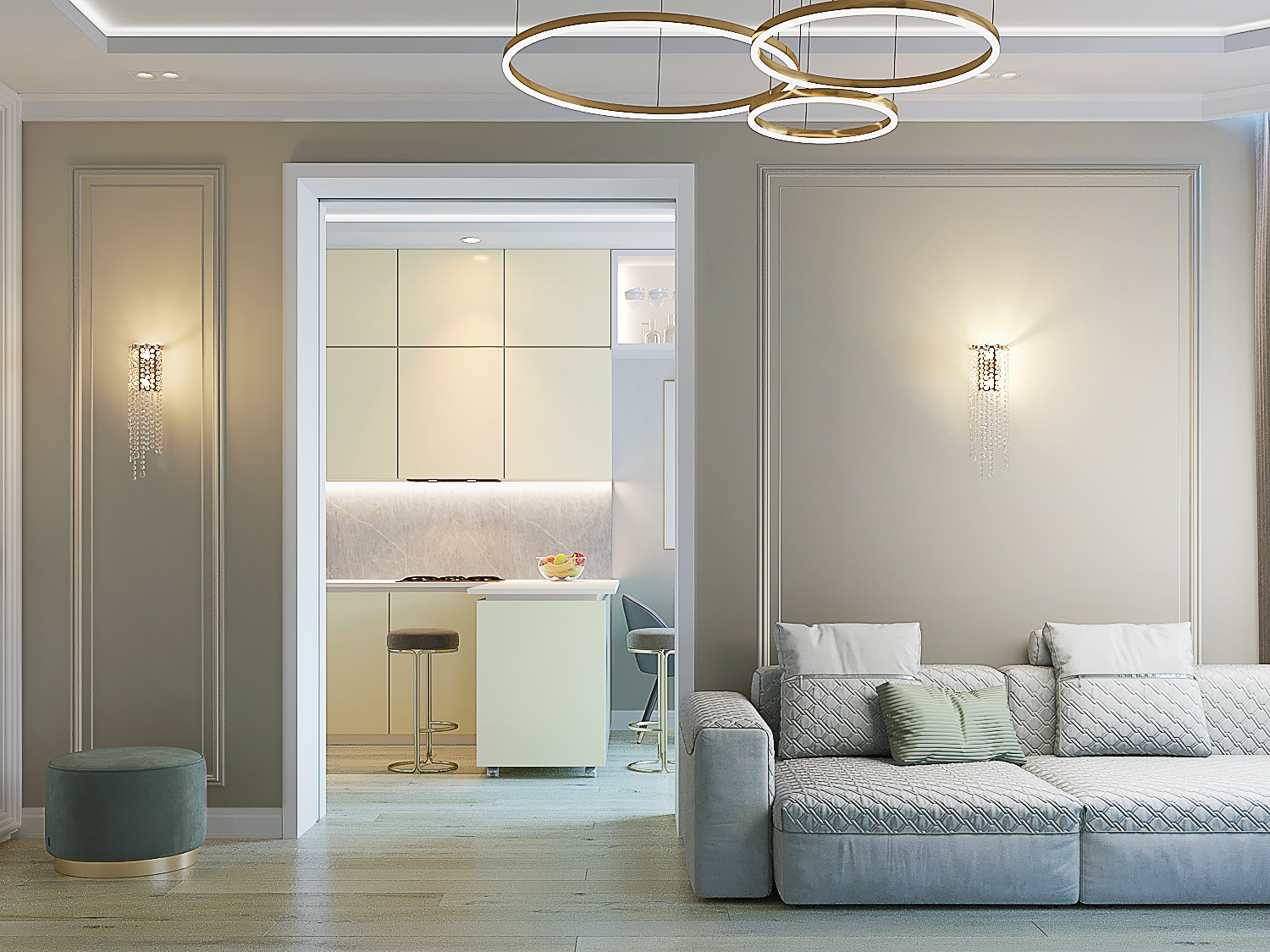 厨房和客厅设计丨Артпроект 设计工作室-18