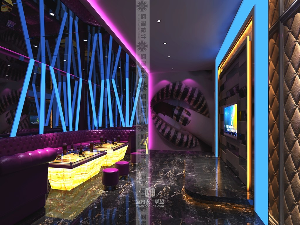 昆明KTV装修设计 KTV装修设计方案  云南KTV设计效果图  KTV装修公司  蓝柚设计设计-7