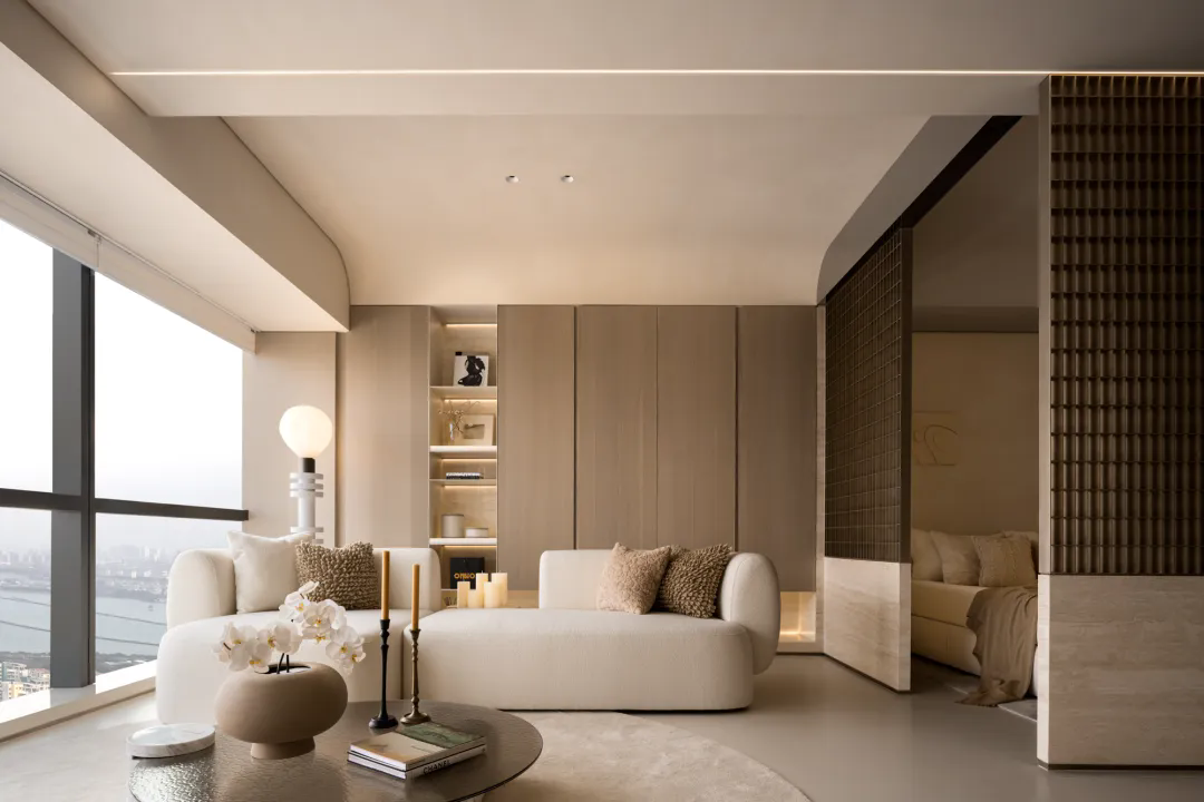 100㎡“静奢风”天际样板间设计，满满的高级感丨唐忠汉-7
