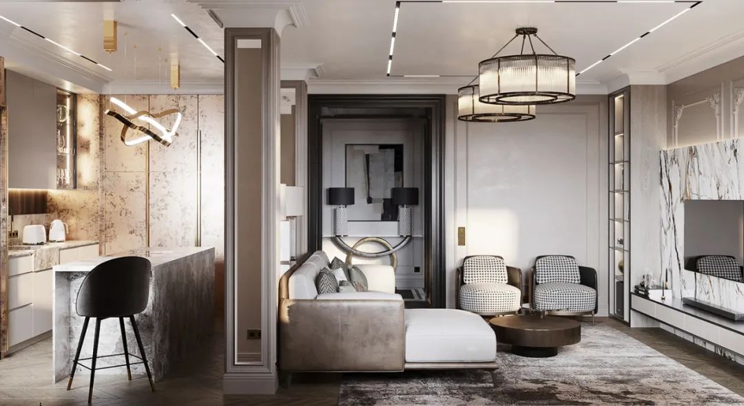 俄罗斯莫斯科 192·4㎡私人豪宅设计丨Julia Design-14