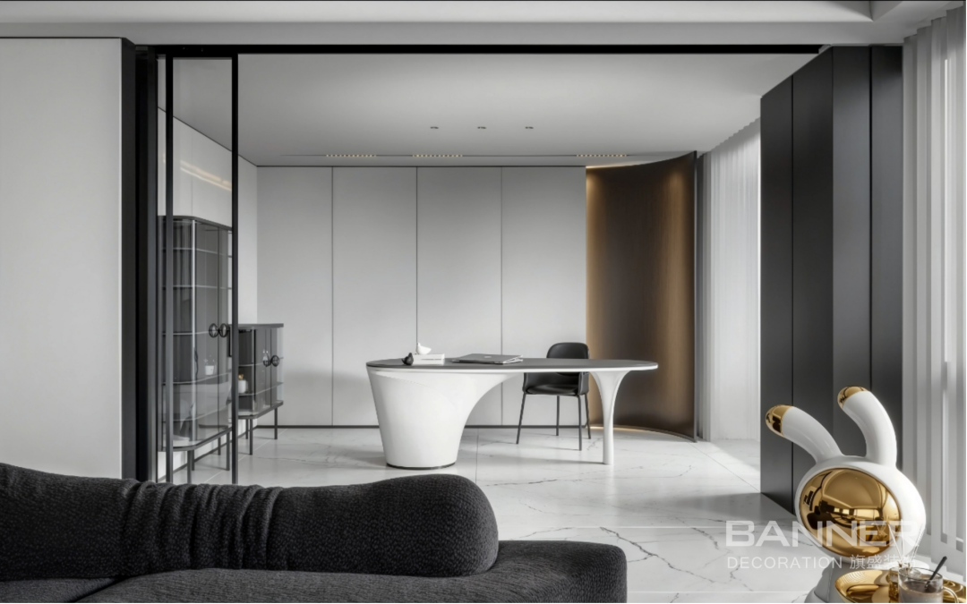 王海东300㎡法式现代:黑白之间 自有诗意丨中国西安-42