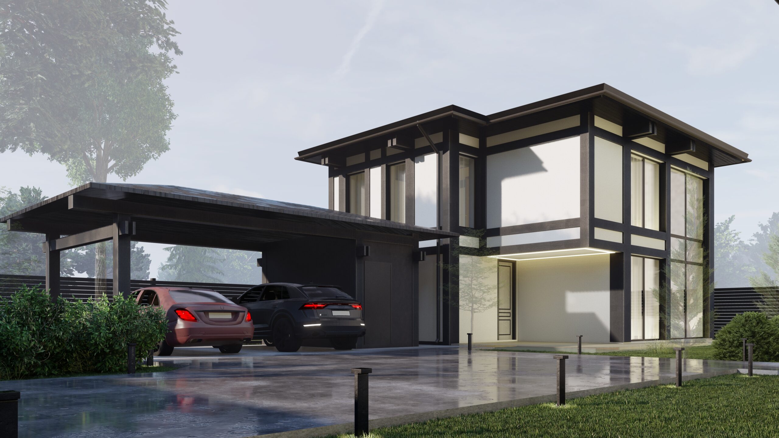 97㎡两层半木结构风格住宅设计丨ARXY工作室-14