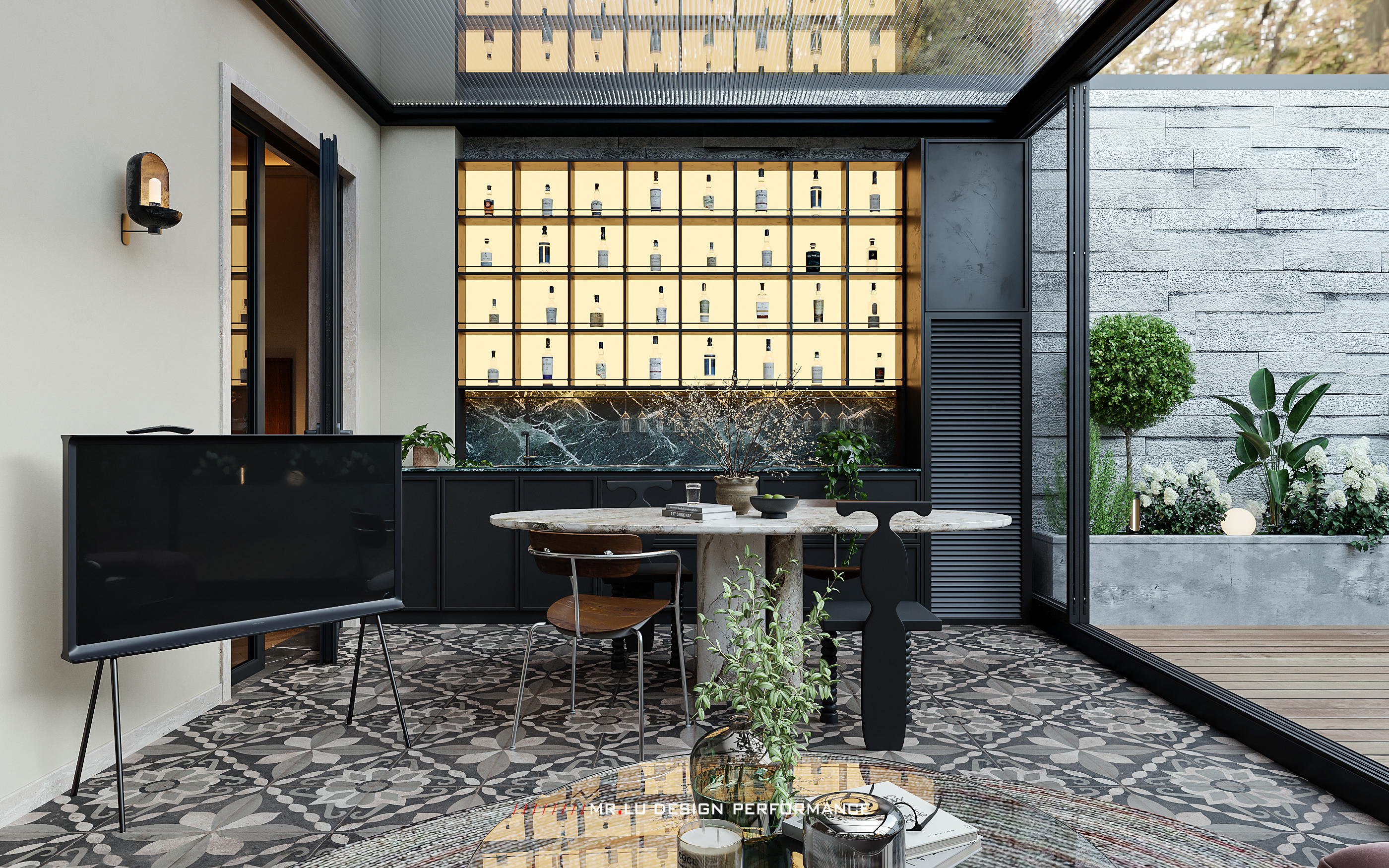 40㎡现代复古风格效果图表现-5