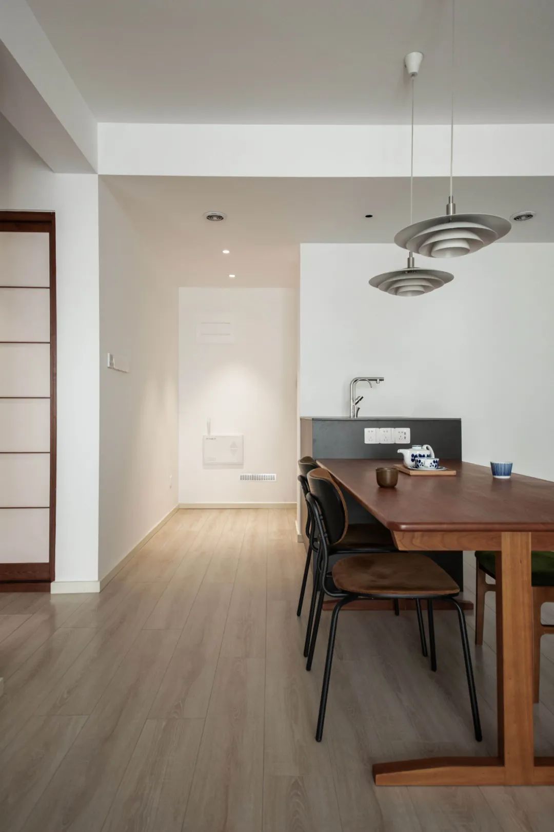 92㎡一人居,起居室,岛台加三分离,满满日系风-48