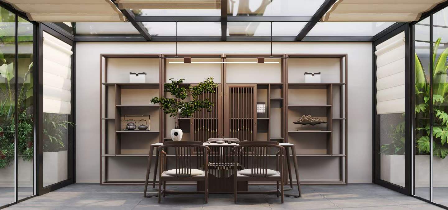 轻奢现代风格客餐厅效果图表现-3