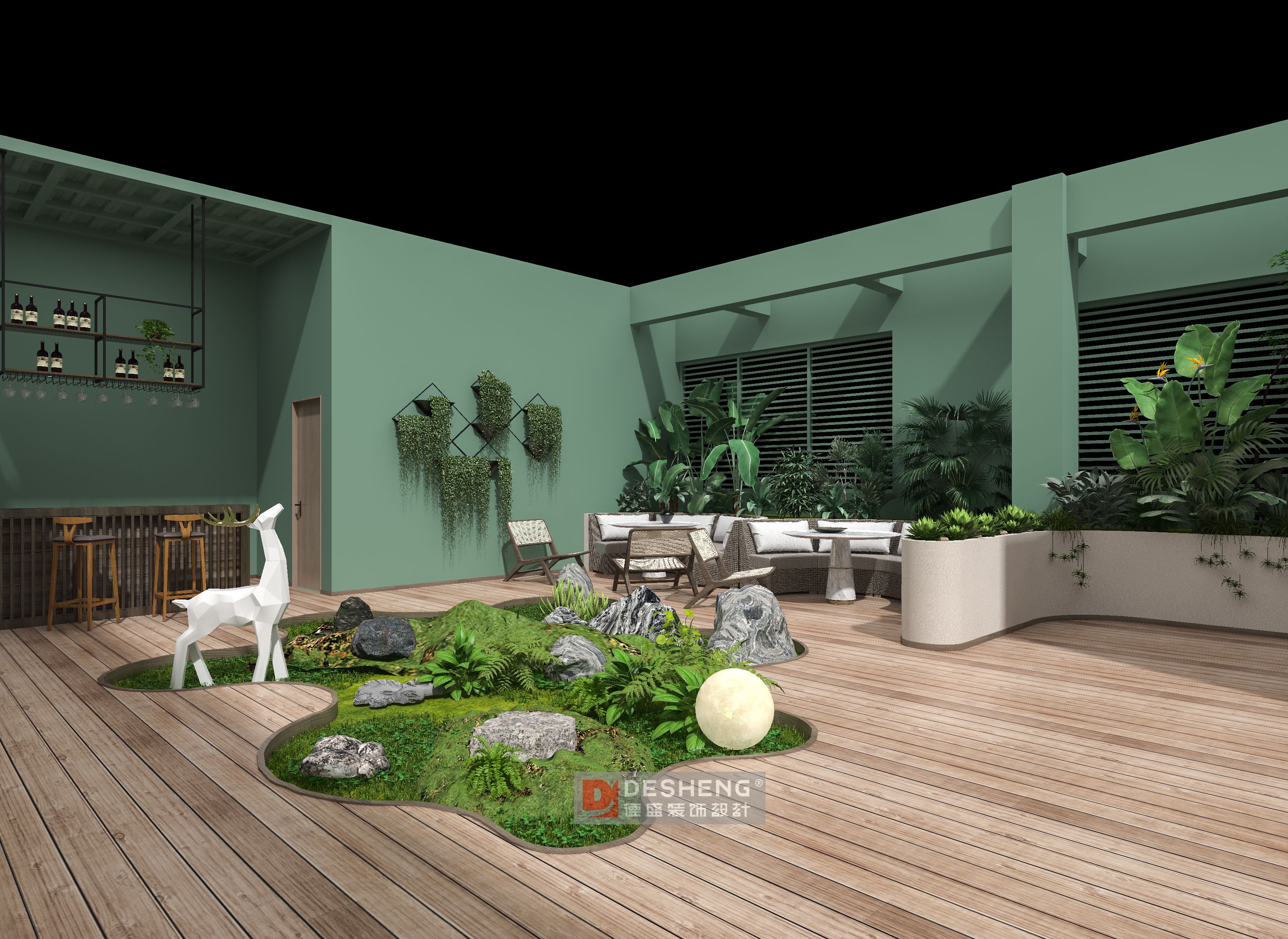 德盛装饰办公室装修案例-衫衫来迟-5