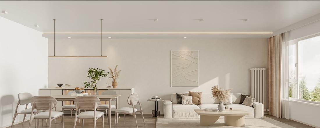 83㎡木白两色简约家居空间设计丨研筑国际-0