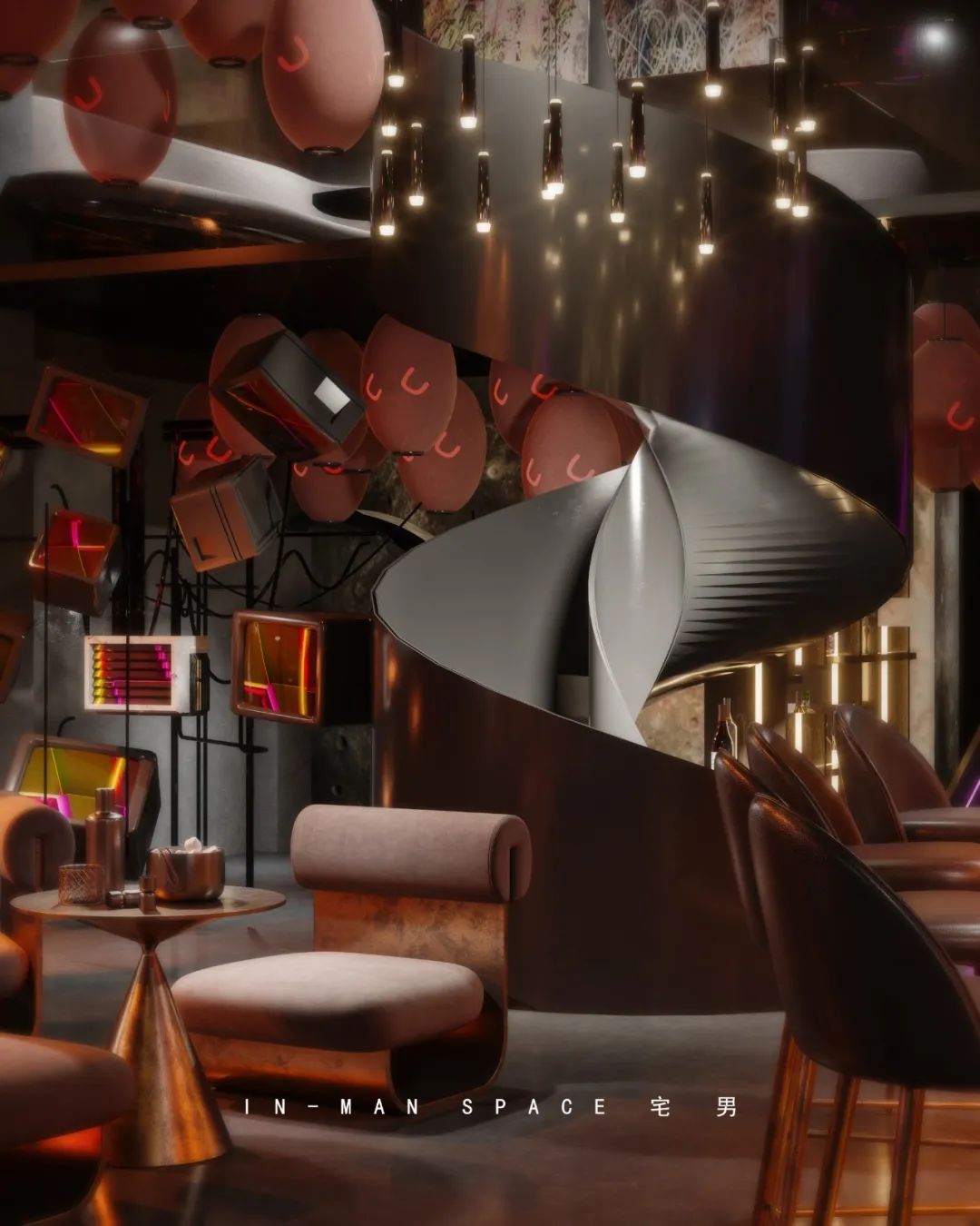 赛博朋克成都狂门酒吧,太空异次元之旅-24