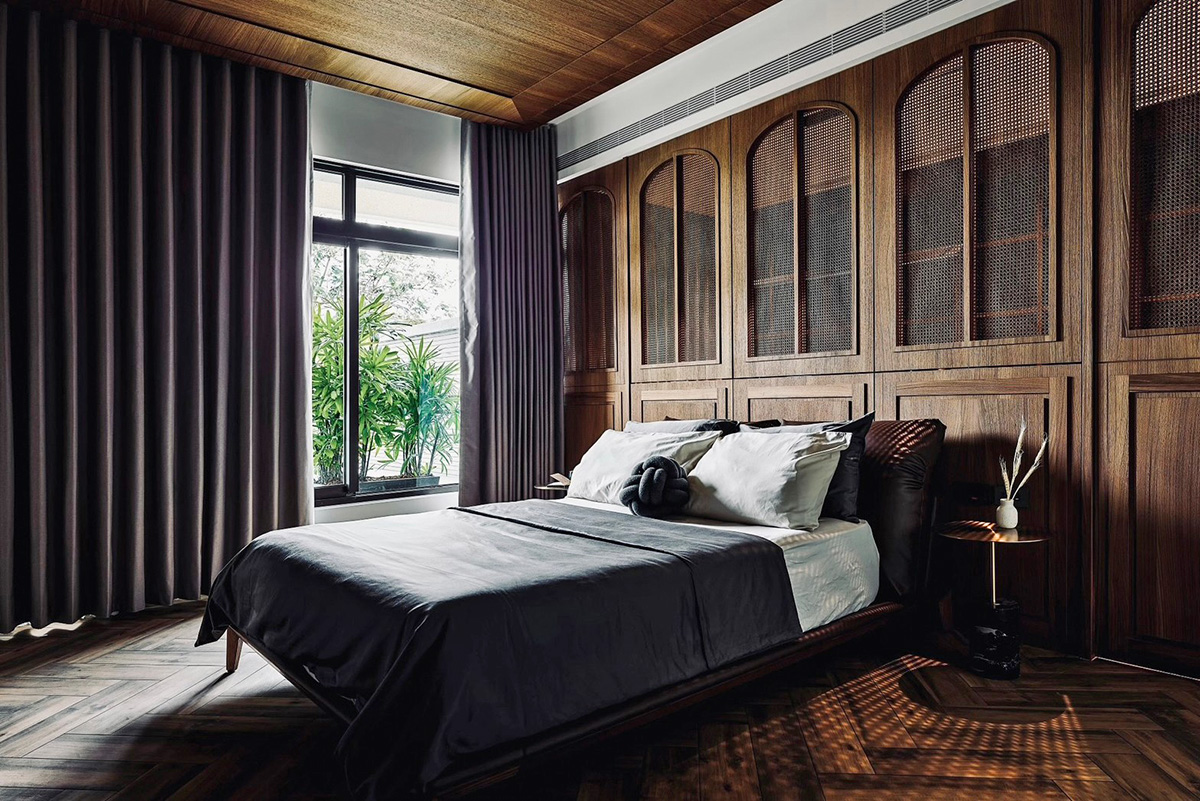 家装设计案例鉴赏——摩登复古感，玩味混搭经典美学-14