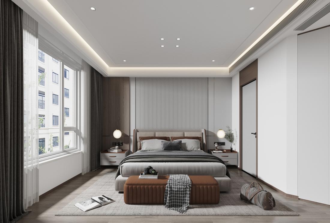 暖色系现代简约住宅设计-13