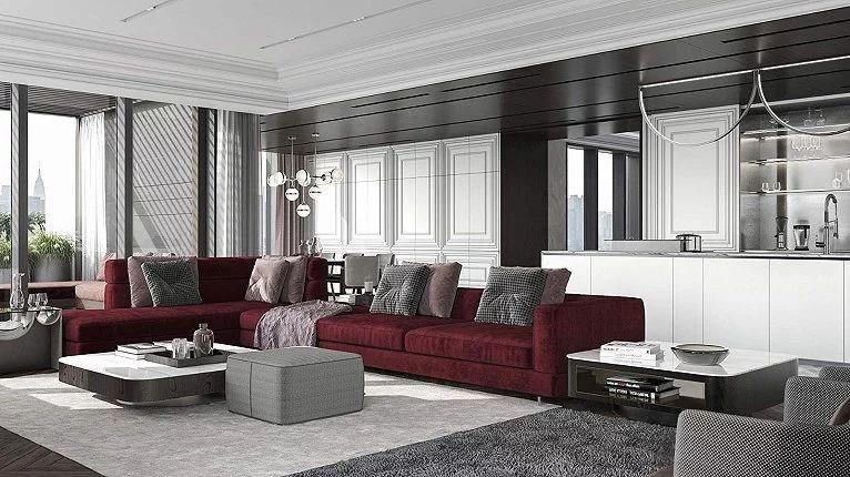 现代简约轻奢风格 | 混搭元素打造高级感大宅-30