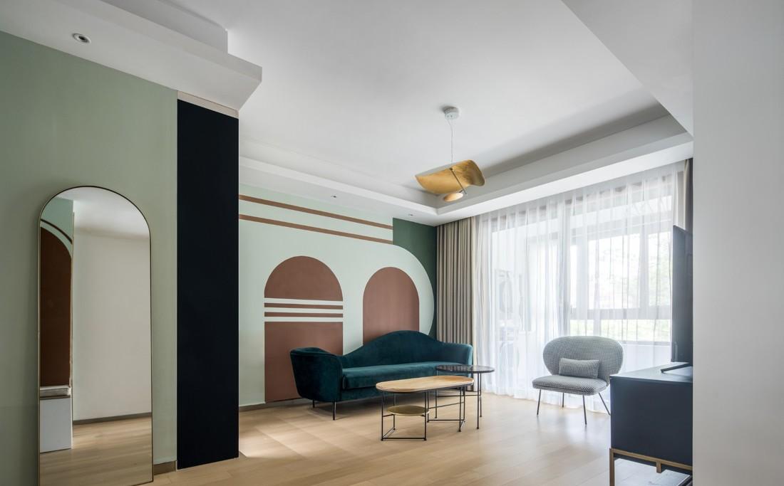 玩转色块魔法,悦颜平层空间设计-2