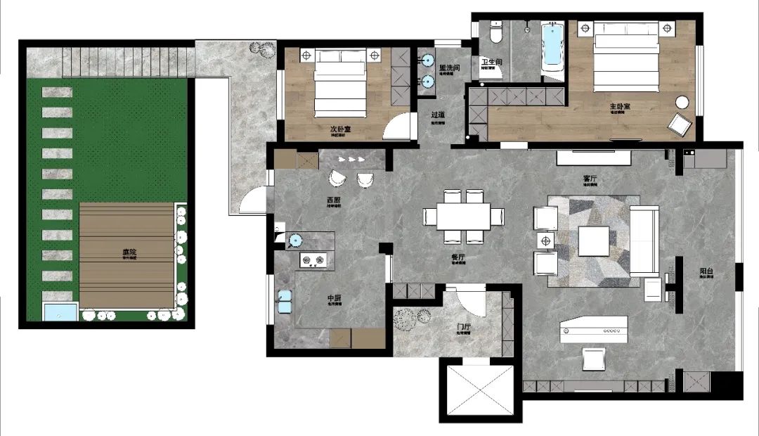 云筑 DESIGN 邵曼 | 化繁为简,四室变身两室大尺度空间-72