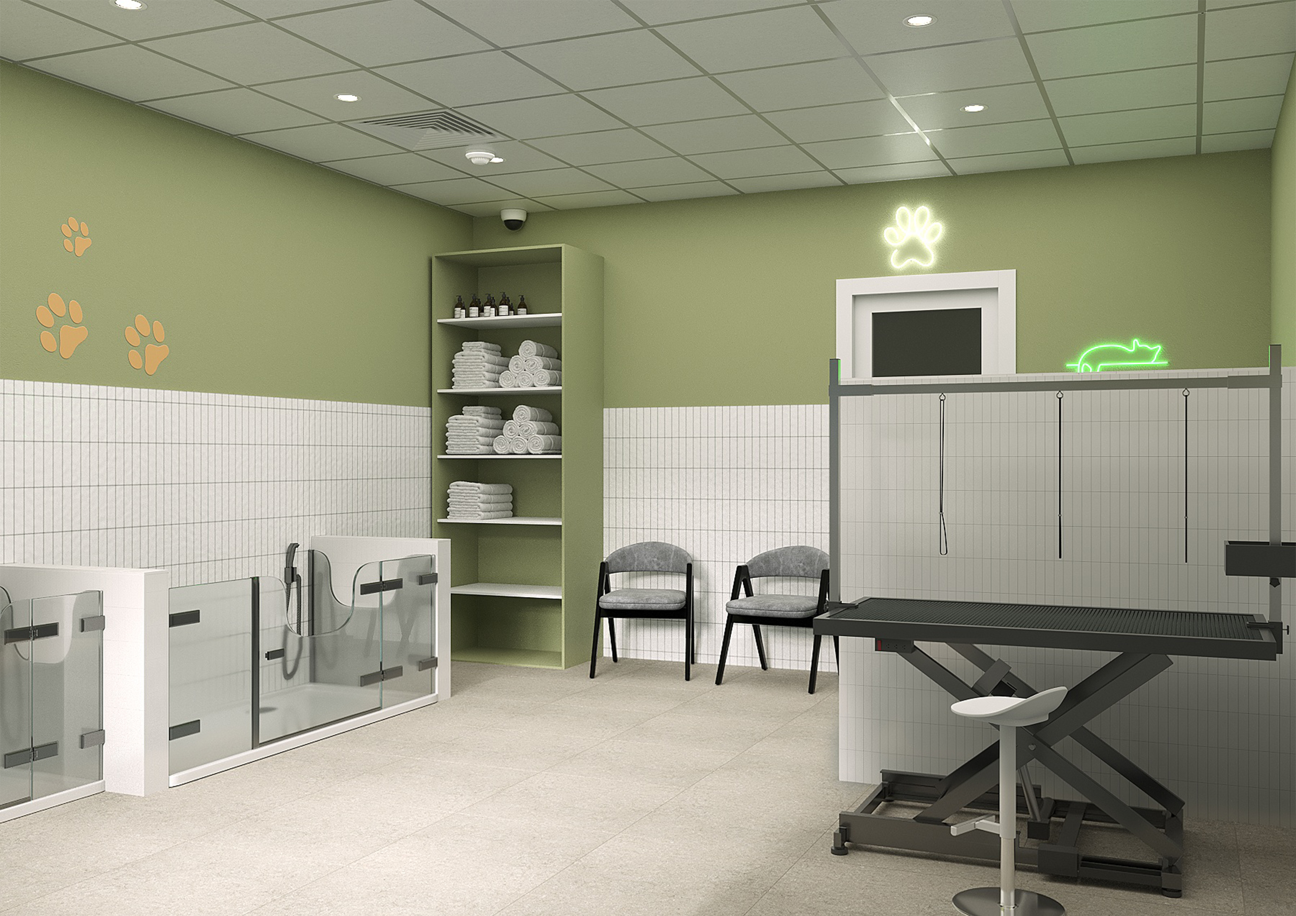 Разработка 3D визуализаций интерьера ветклиники-17