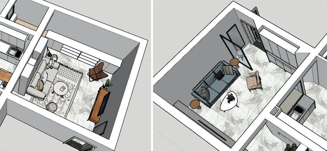 69 平米两居室收纳改造,打造轻奢生活空间-9