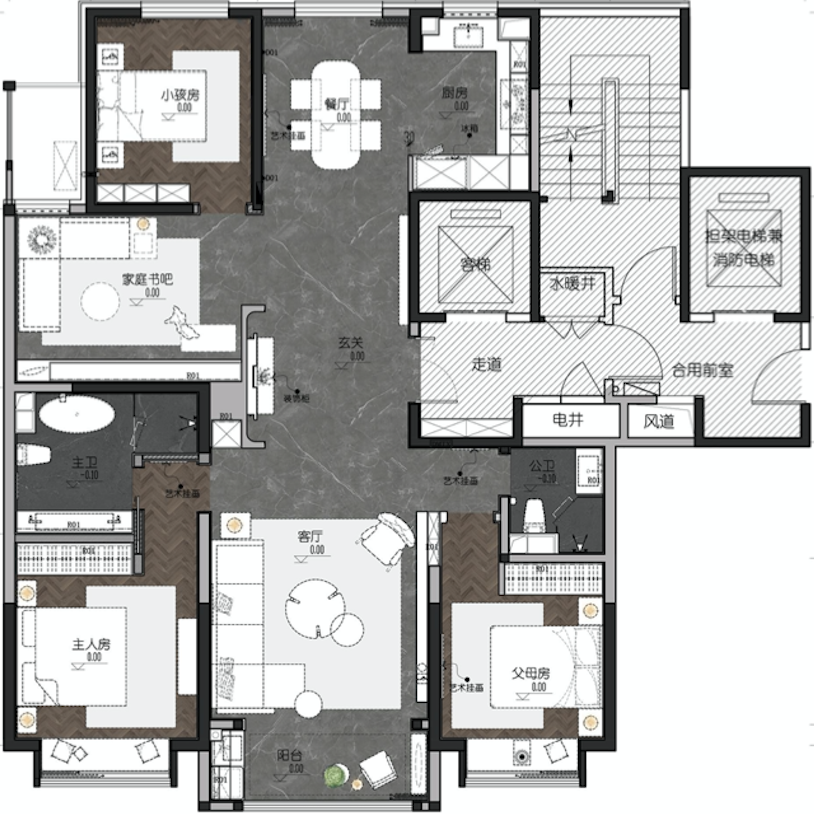  派尚设计丨石家庄 润江集团 · 润江府 样板房 室内设计 丨中国石家庄-42