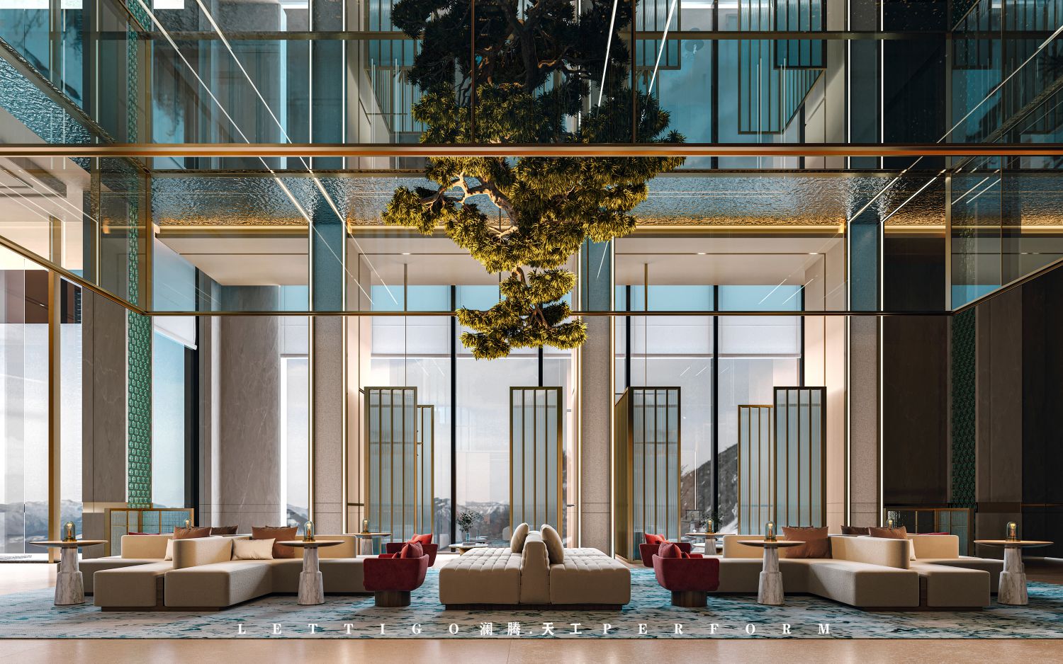 轻奢酒店大堂的空间艺术设计与商业的平衡-0