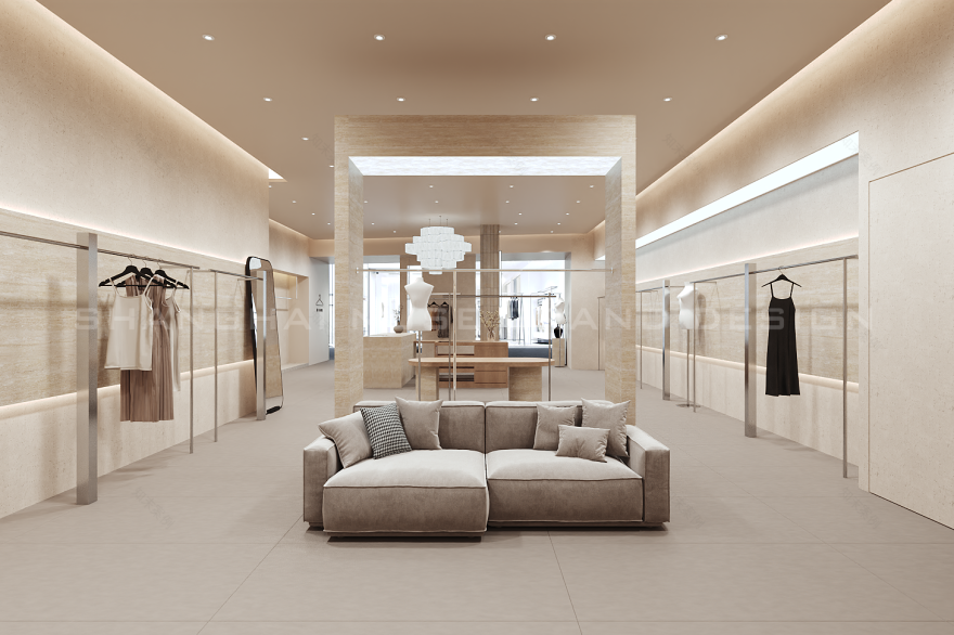 洞石+木作的温柔暴击!女装店凭“质感空间”直接封神-27