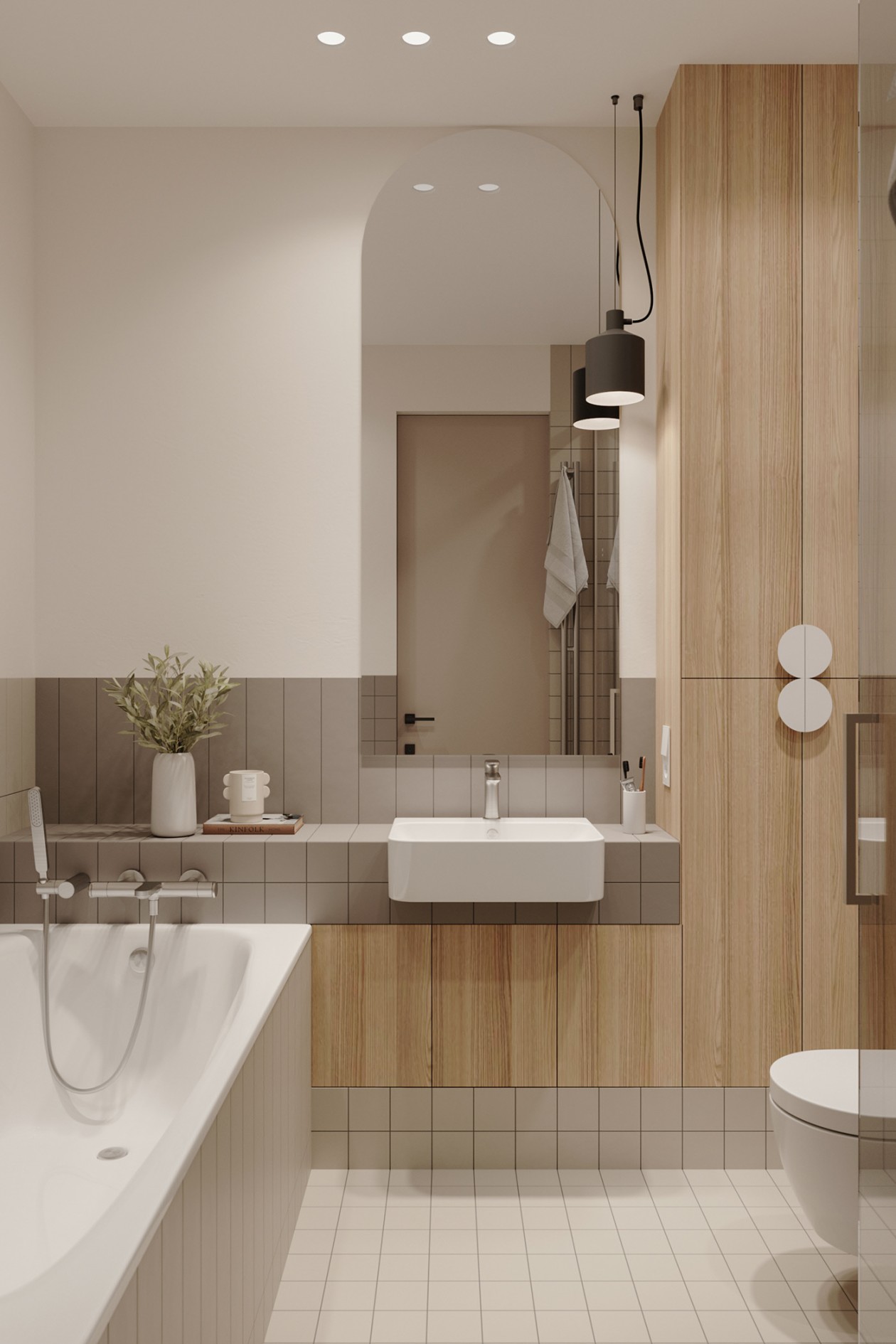 现代原木风平层设计-23