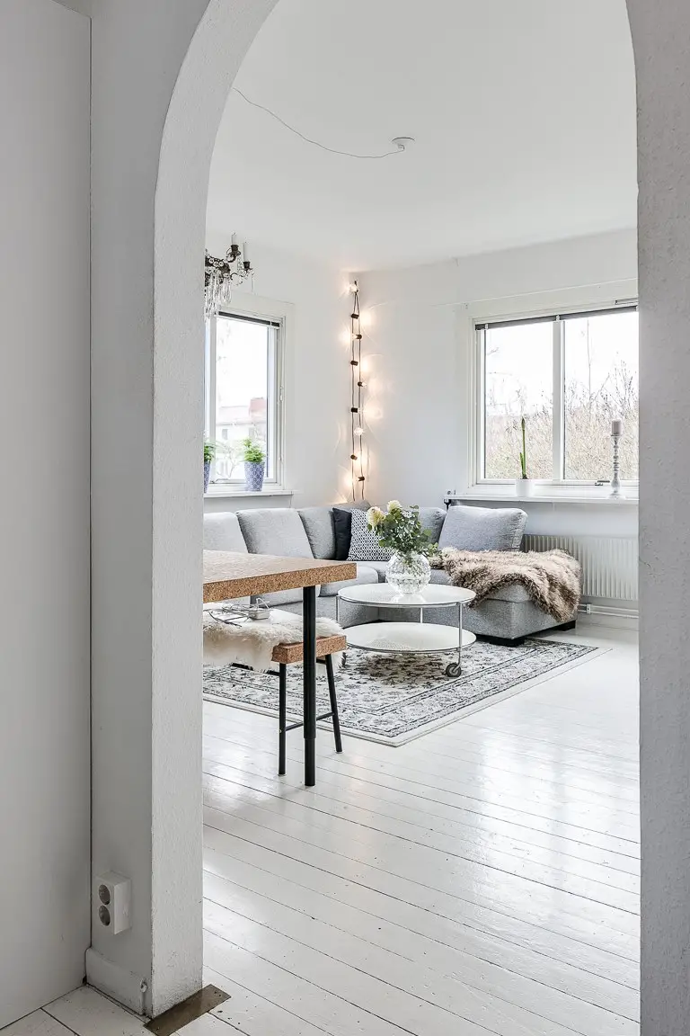 瑞典 47 号公寓的温馨冬季室内设计-19