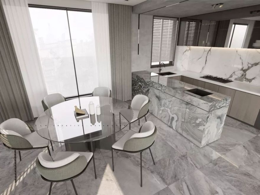 绍兴融创越州府现代大平层 | 双倍空间,大胆用色-26