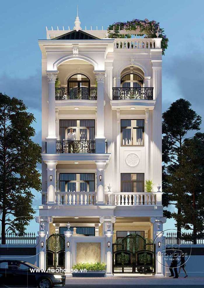 65+现代古典风格街边住宅设计案例-4