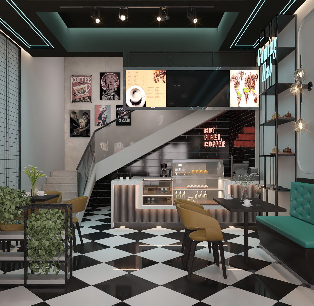 咖啡馆和游戏中心丨埃及丨khaled haredy office-8