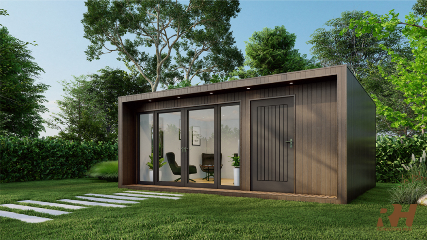 Garden Studio Office Design & 3D Rendering-3