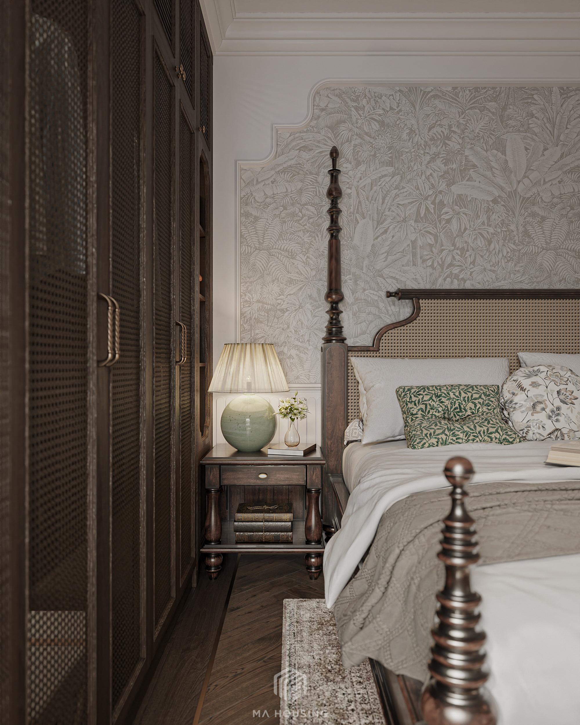 NGUYEN GIA THIEU 别墅主卧室 2 设计丨越南河内丨MA housing-12